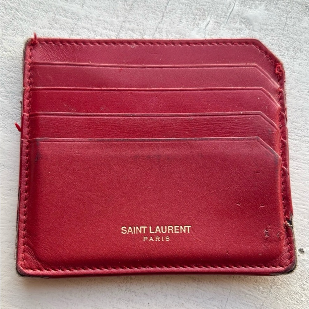 Saint Laurent Scarlet Card Holder